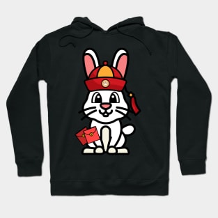 Funny rabbit celebrates lunar new year Hoodie